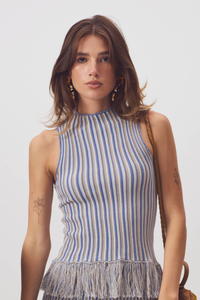 Nara Steel Blue Top