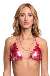 Bea Shell Pink Bikini Top