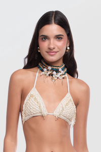 Cala Gold Bikini Top
