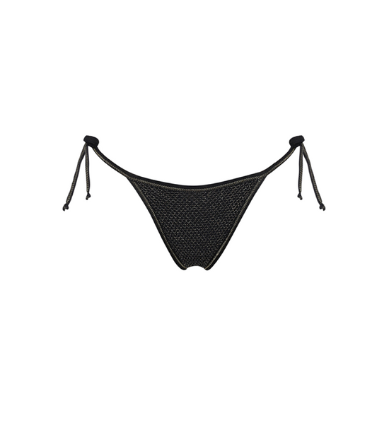 Tessa Black Mesh Bikini Bottom