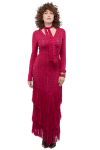 Rumi Long Sleeve Red Dress