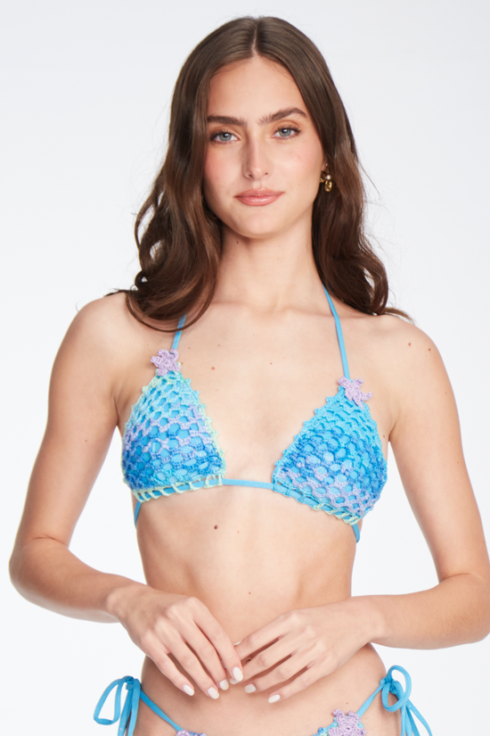 Missy Blue Crochet Bikini Top