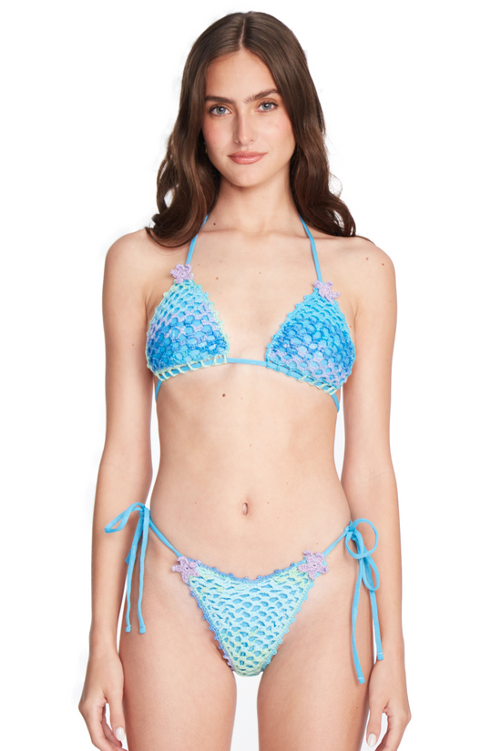 Missy Blue Crochet Bikini Top