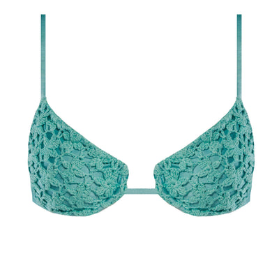 Savanah Mint Knitted Bikini Top