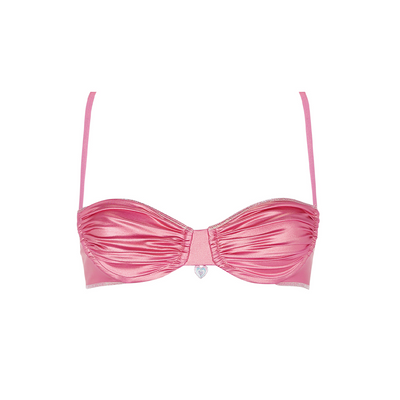 Arabella Metallic Pink Bikini Top