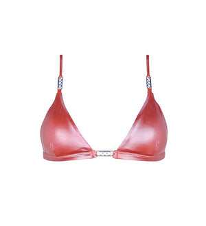 Dalia Cherry Shine Bikini Top