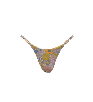 Dalia Metallic Flowers Bikini Bottom