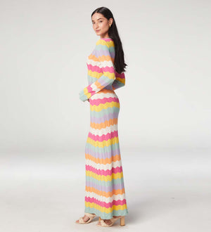 Ella Multicolor Knitted Maxi Dress