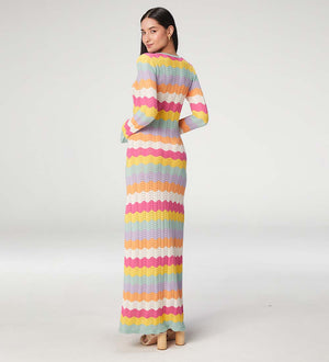 Ella Multicolor Knitted Maxi Dress