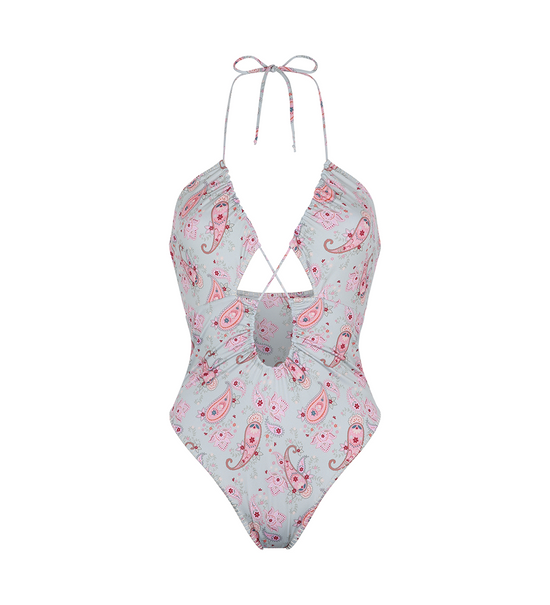 Almendra Pink Paisley One Piece