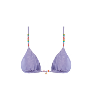 Iris Lilac Shine Bikini Top