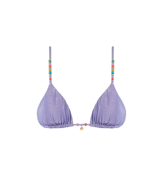 Iris Lilac Shine Bikini Top