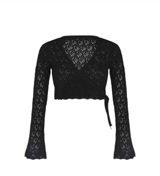 Kaia Black Knitted Top