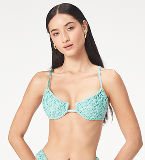 Savanah Mint Knitted Bikini Top