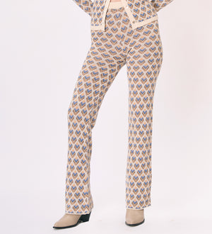 Pant Nicole Ivory Rombus