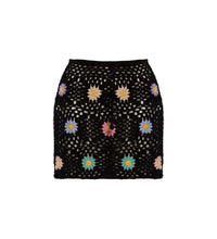 Vivi Black Flowers Skirt