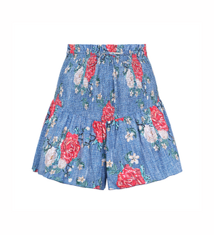 Francesca Denim Peony Skirt